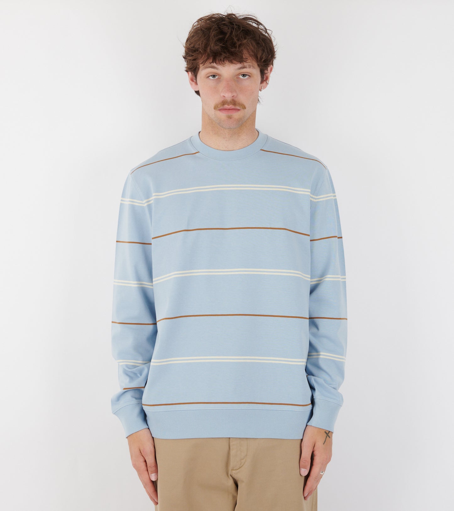 Striped Sweatshirt Light Blue