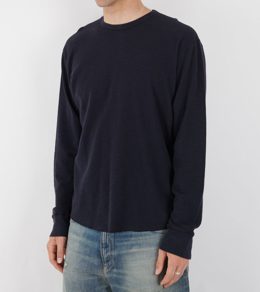 Waffle Tee LS Navy