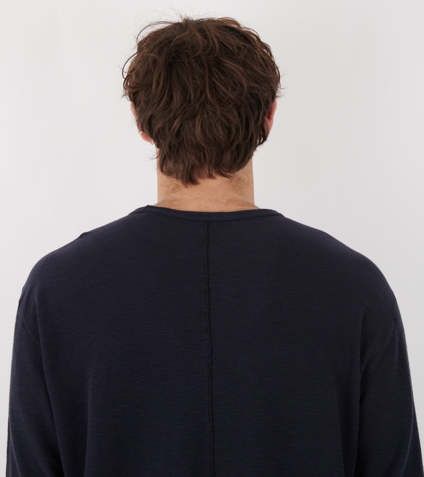 Waffle Tee LS Navy