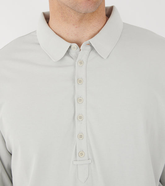 Romi Longsleeve Polo Light Grey