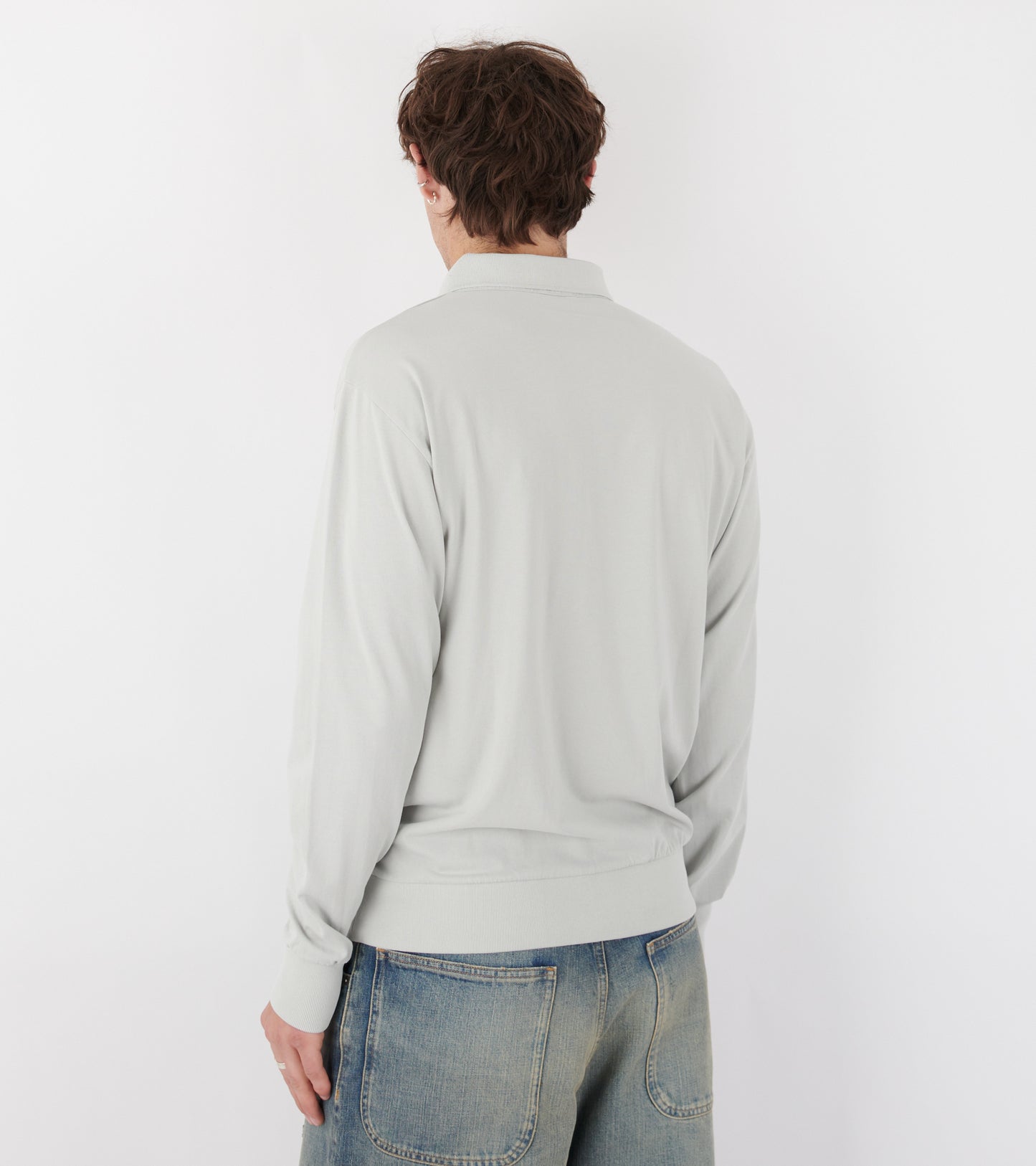 Romi Longsleeve Polo Light Grey