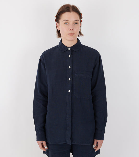 Lynette Shirt Linen Navy
