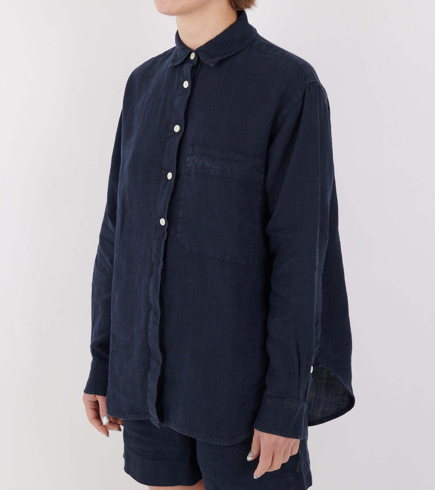 Lynette Shirt Linen Navy