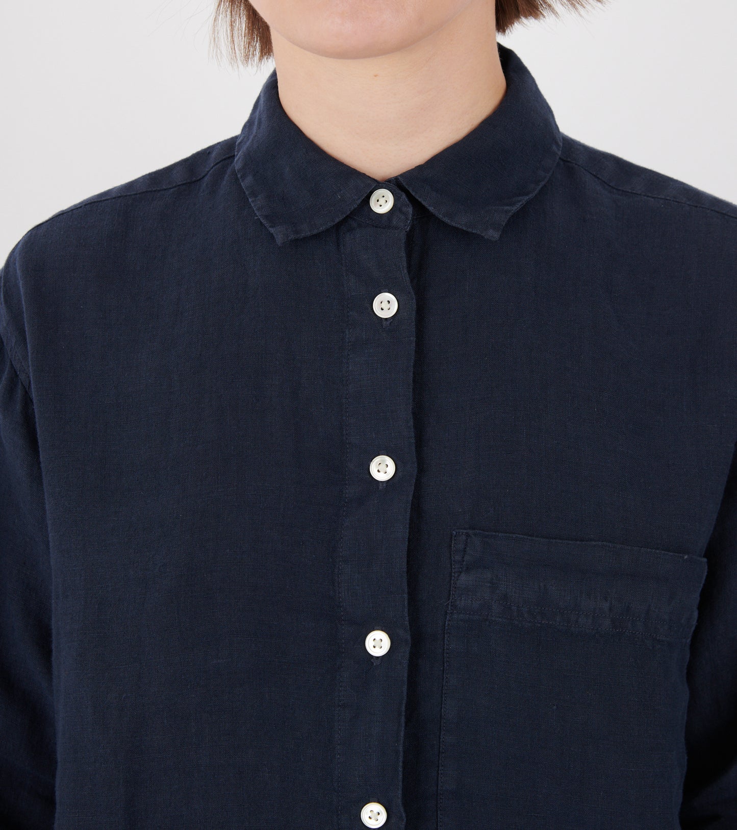Lynette Shirt Linen Navy