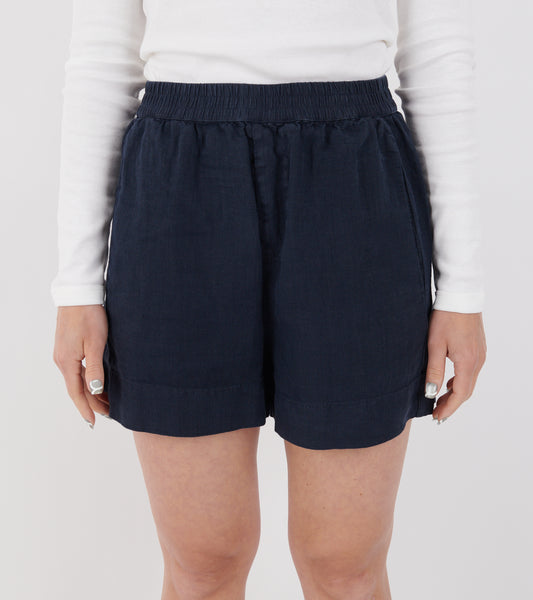Casual Shorts Linen Navy