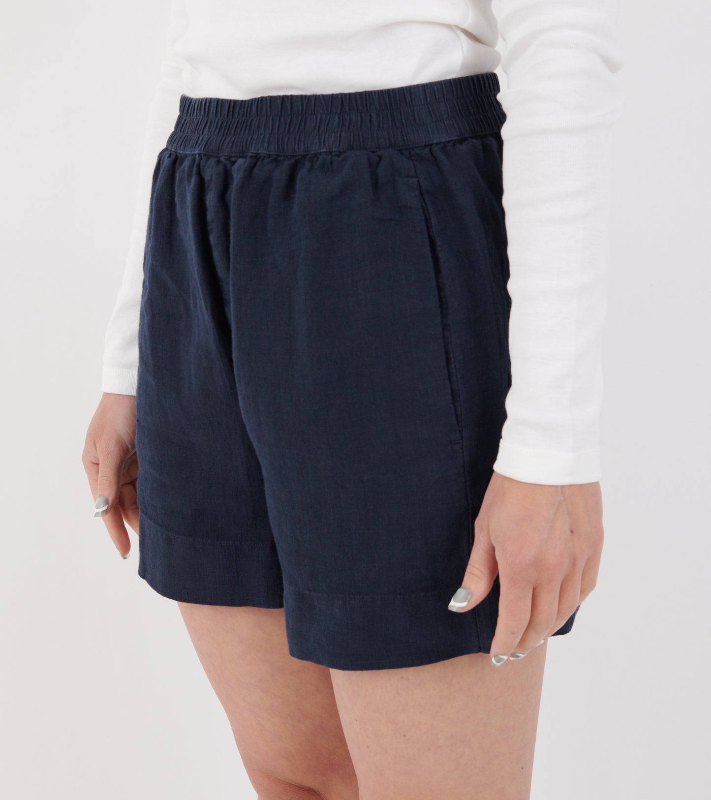 Casual Shorts Linen Navy