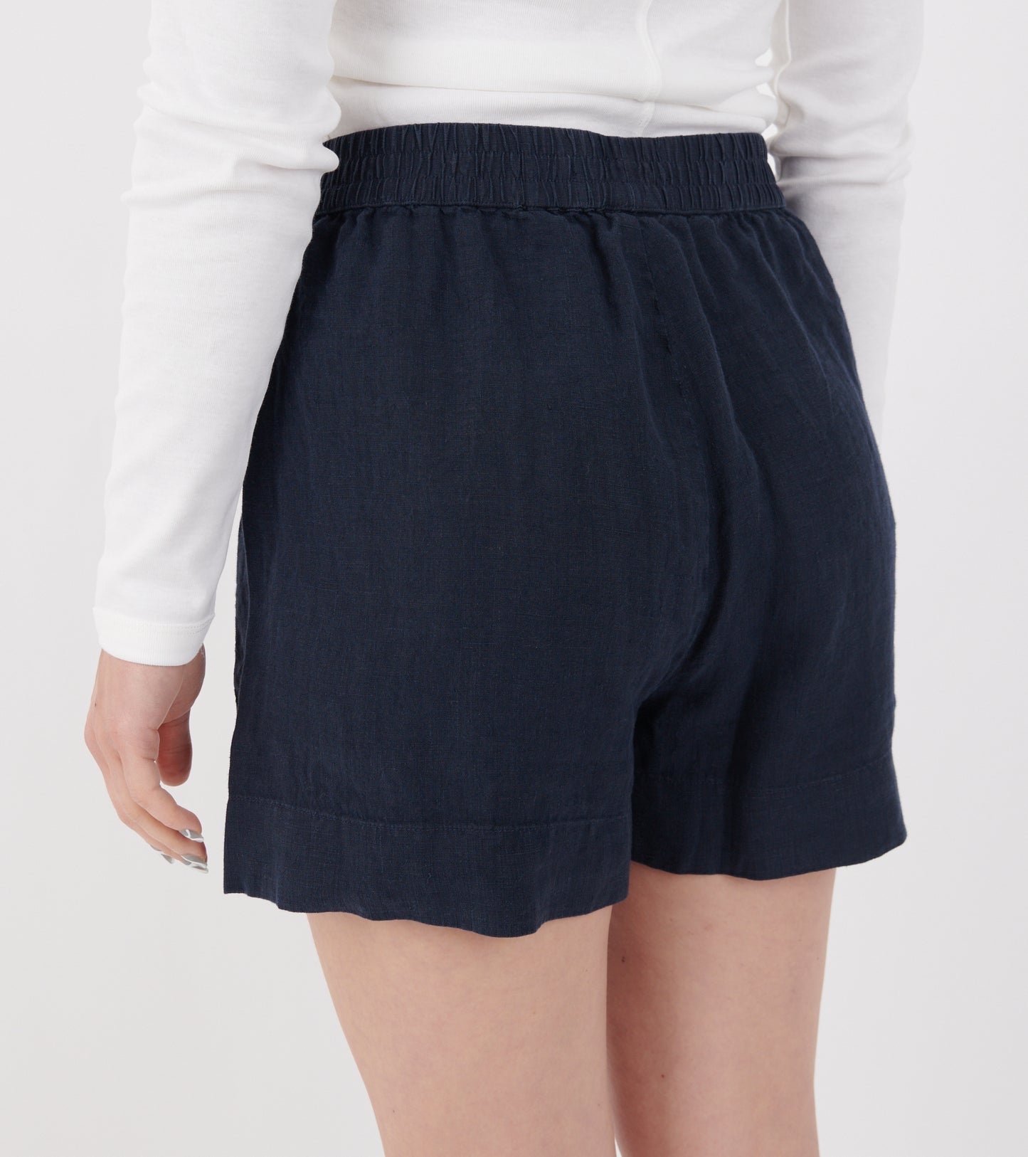 Casual Shorts Linen Navy