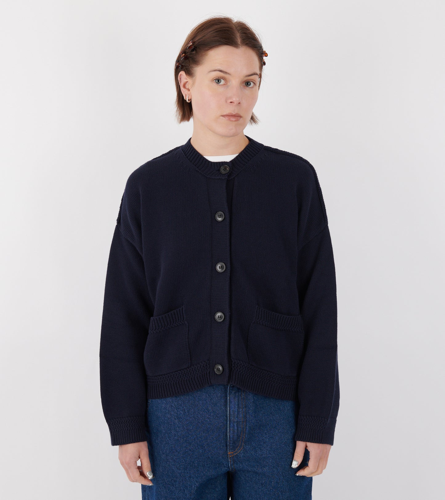 Cobe Cotton Cardigan Navy