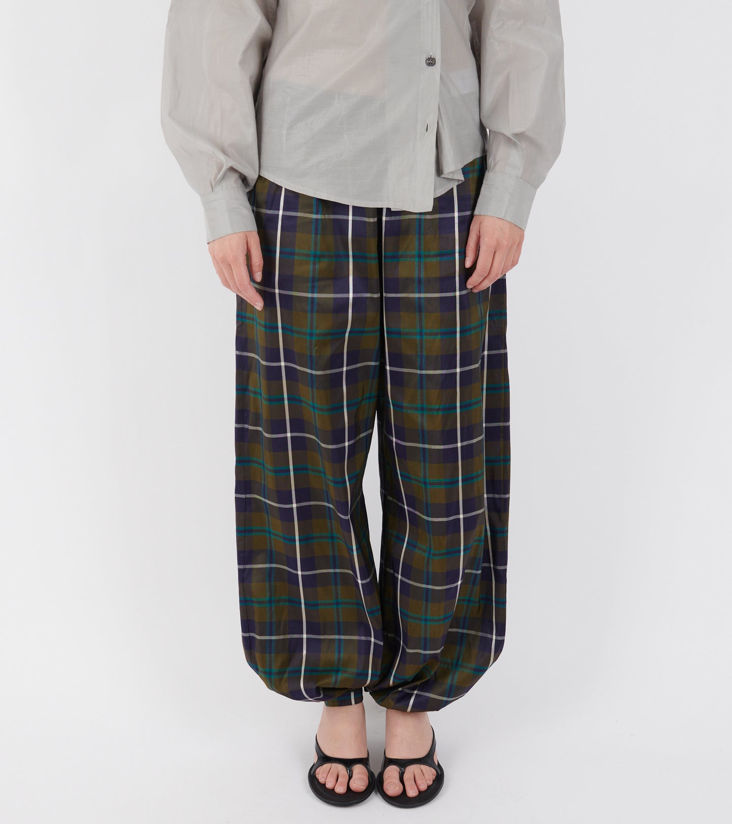 Boza Pants Navy/Green Check