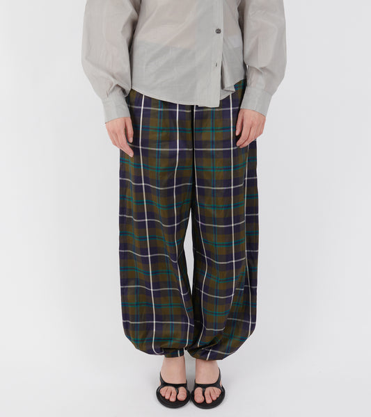Boza Pants Navy/Green Check