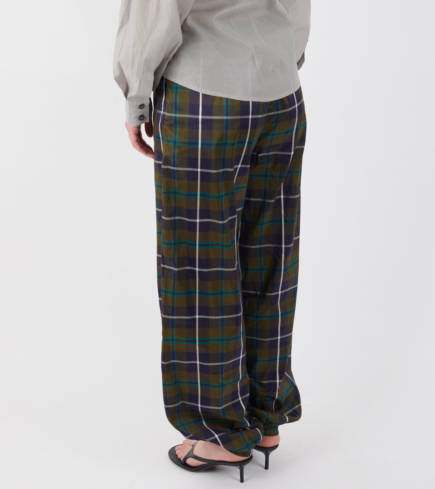 Boza Pants Navy/Green Check