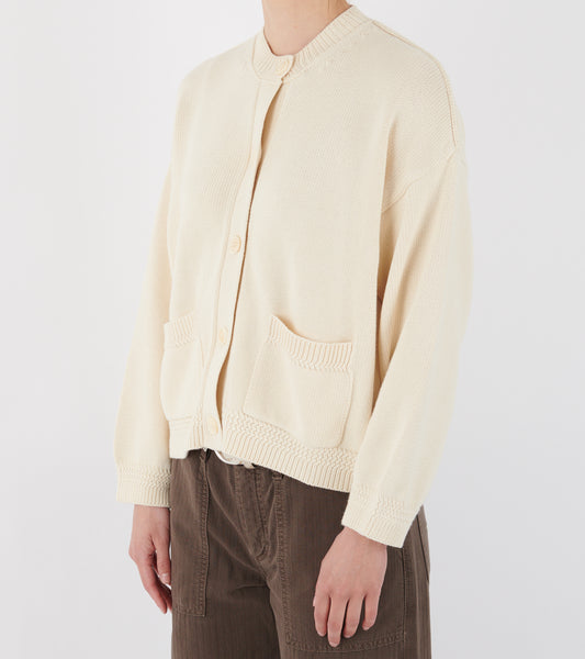 Cobe Cotton Cardigan Pure Ecru