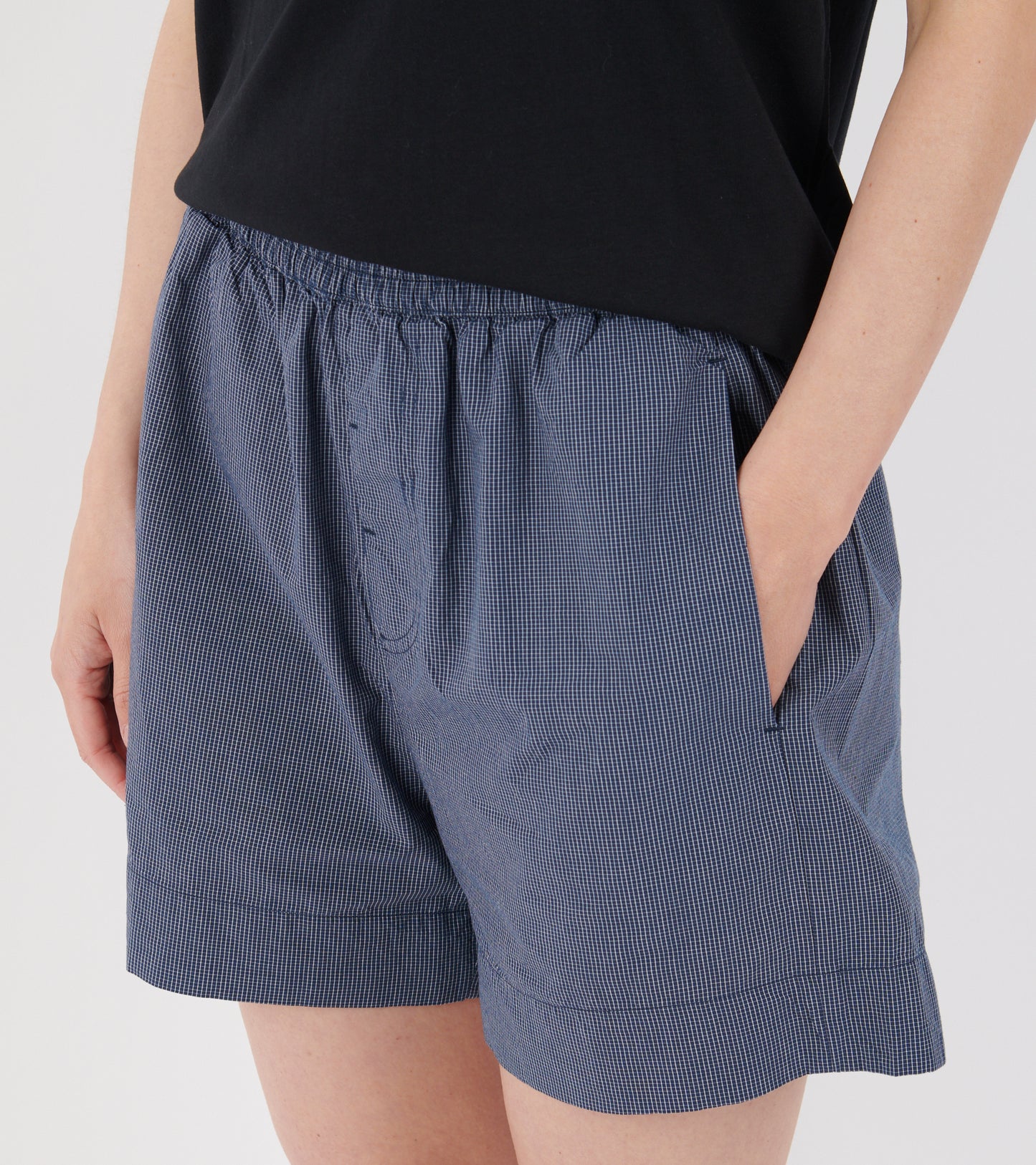 Casual Shorts Navy Check