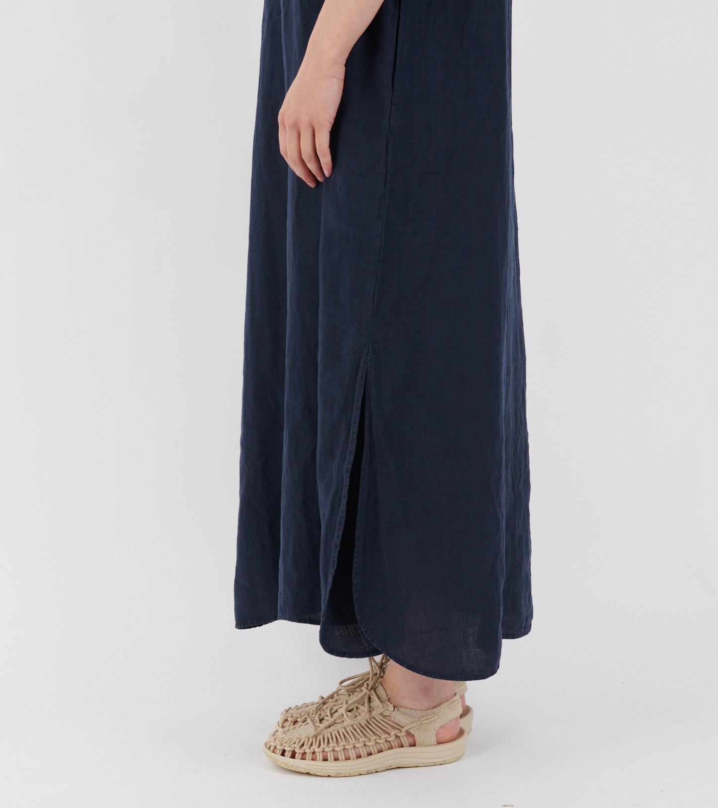 Cille Dress Linen Navy