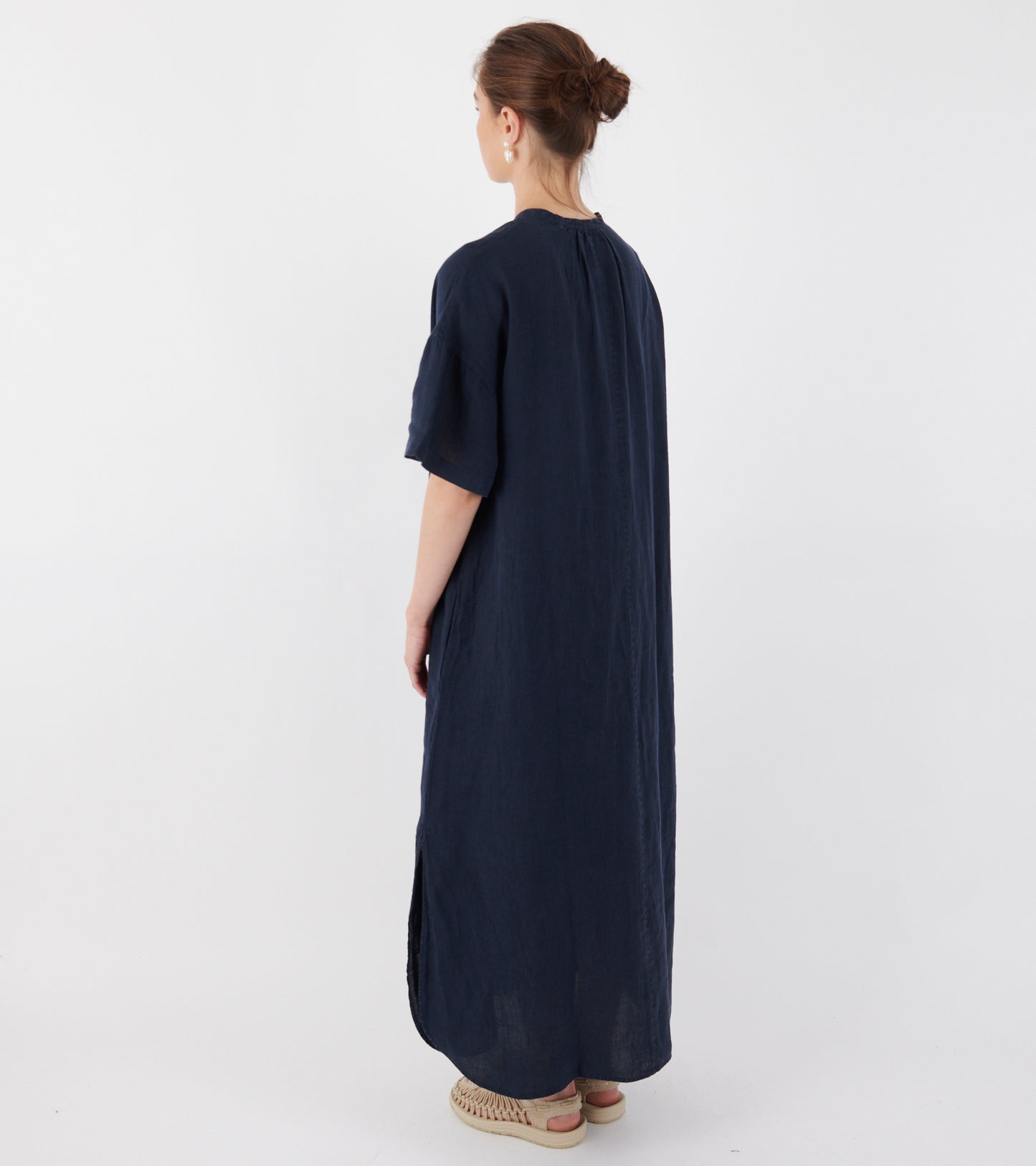 Cille Dress Linen Navy