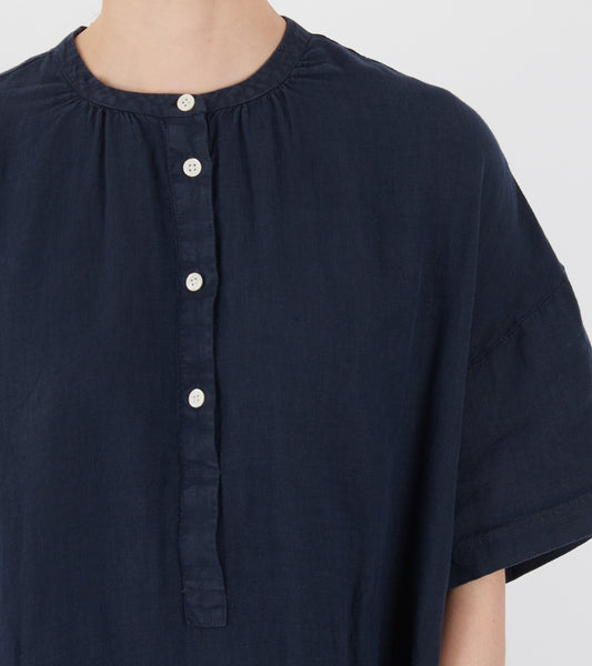 Cille Dress Linen Navy