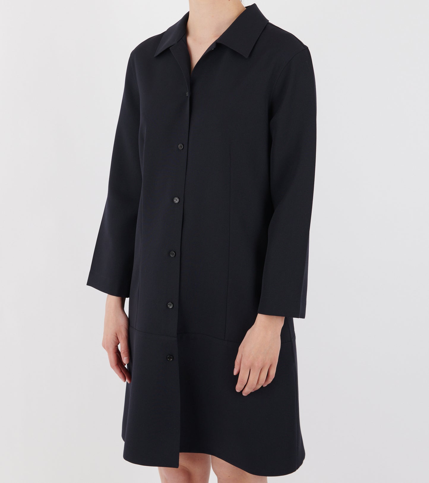 Sharp Wool Short Dress Midnight
