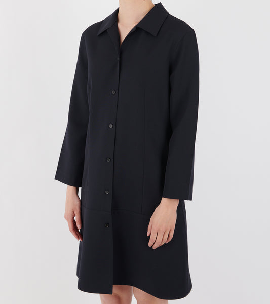 Sharp Wool Short Dress Midnight