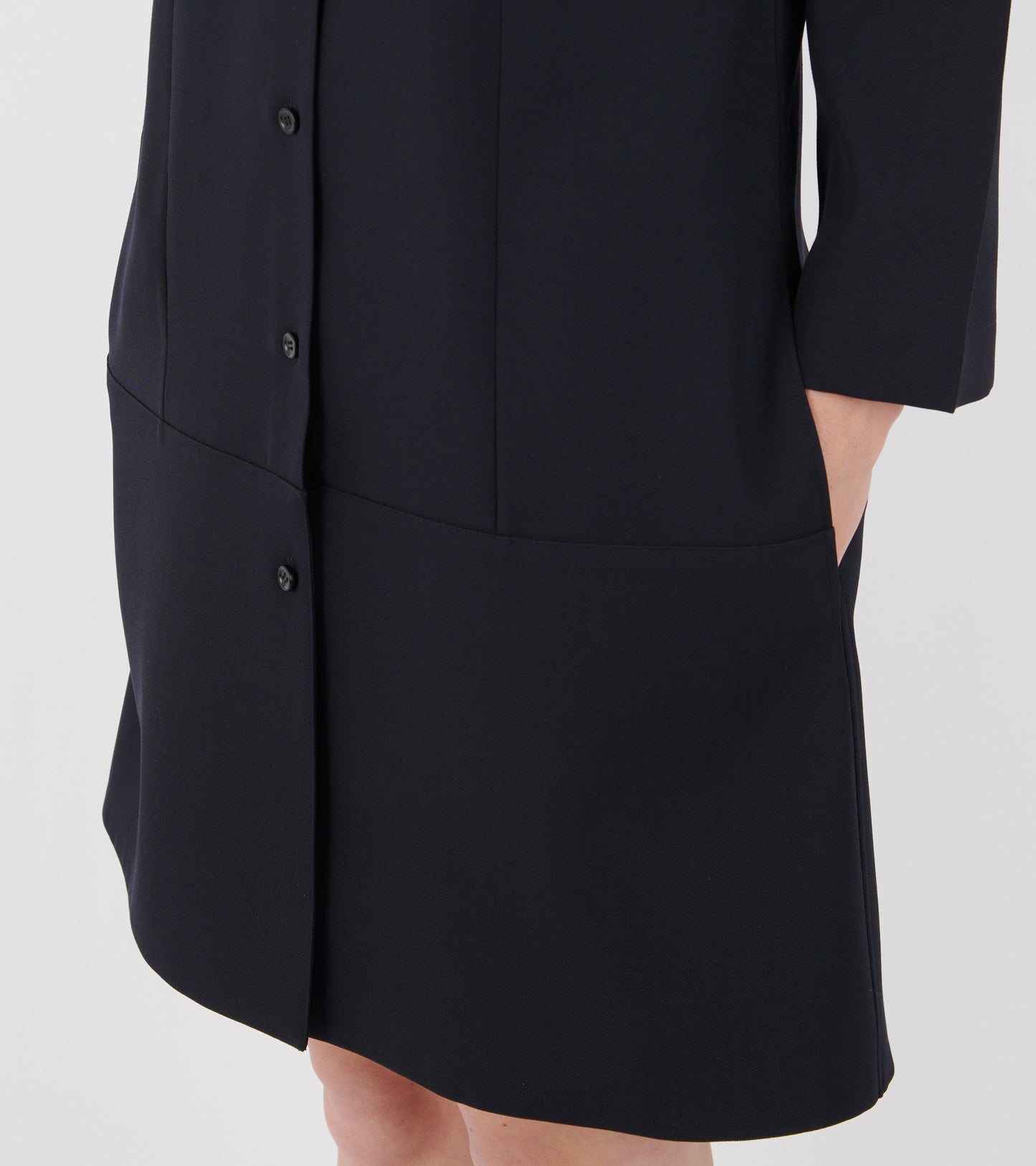 Sharp Wool Short Dress Midnight