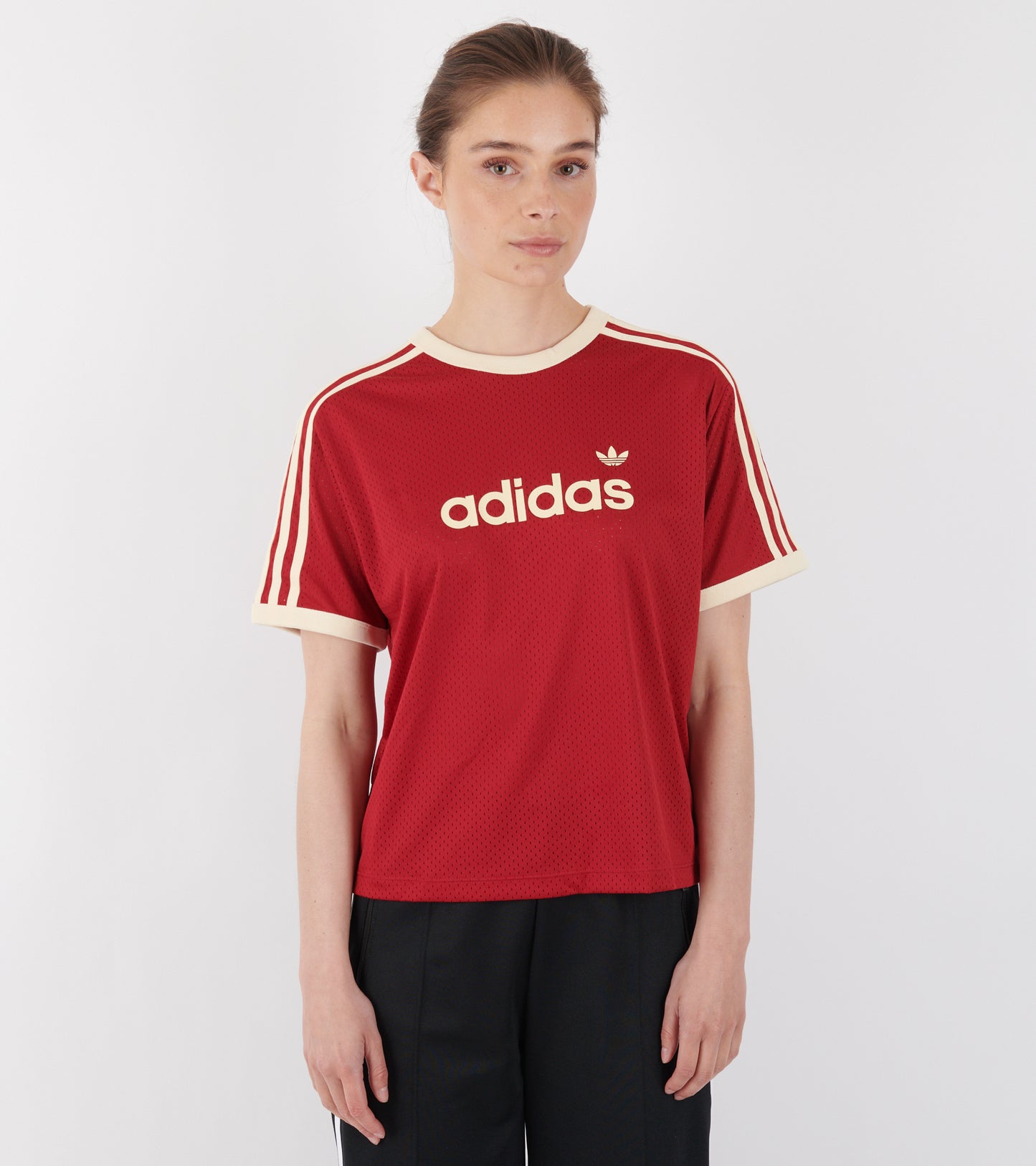 Linear Mesh T-shirt Team Victory Red/Warm Vanilla
