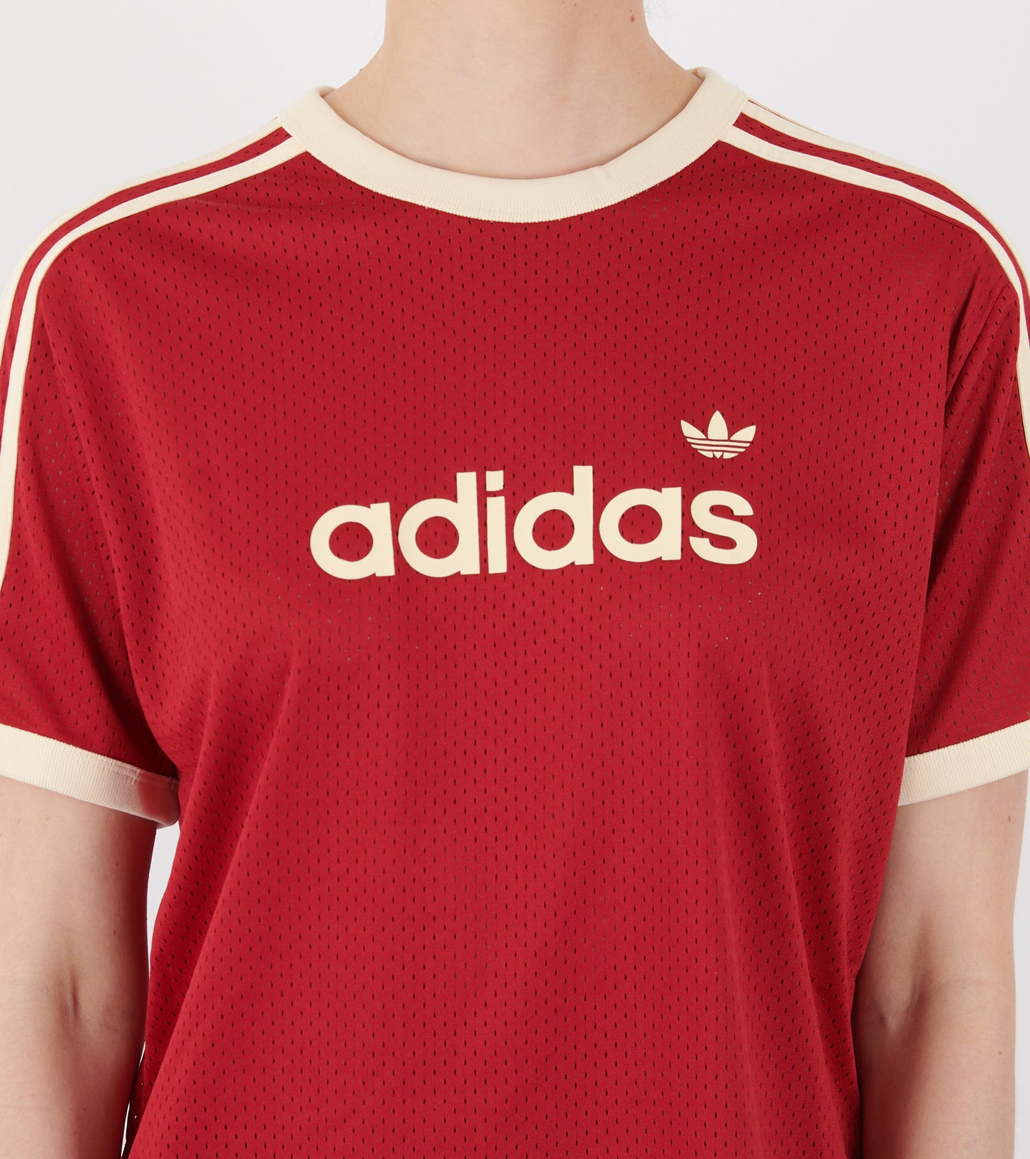 Linear Mesh T-shirt Team Victory Red/Warm Vanilla