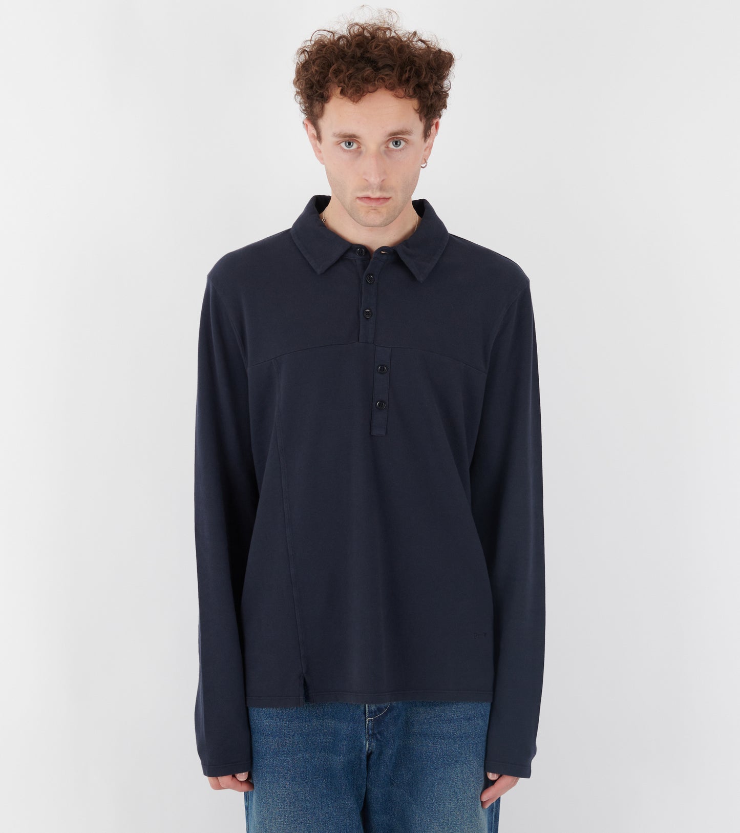 Gruar Longsleeve Polo Navy