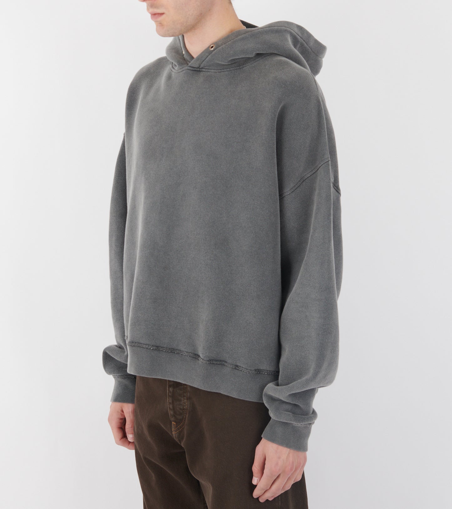 Hood Sweat Antracite Washed