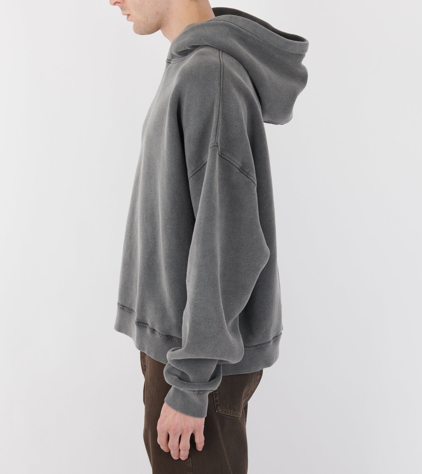 Hood Sweat Antracite Washed