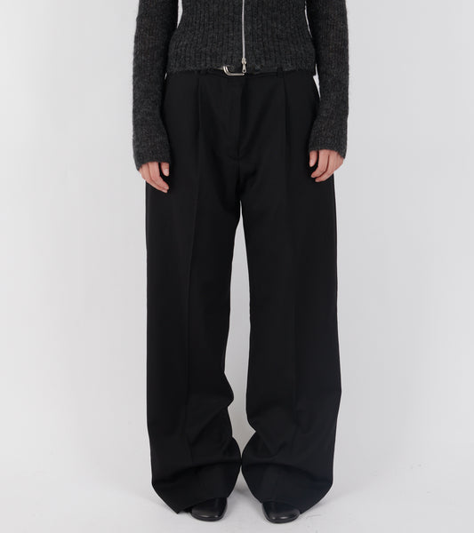 Universe Trouser Black Worsted Wool