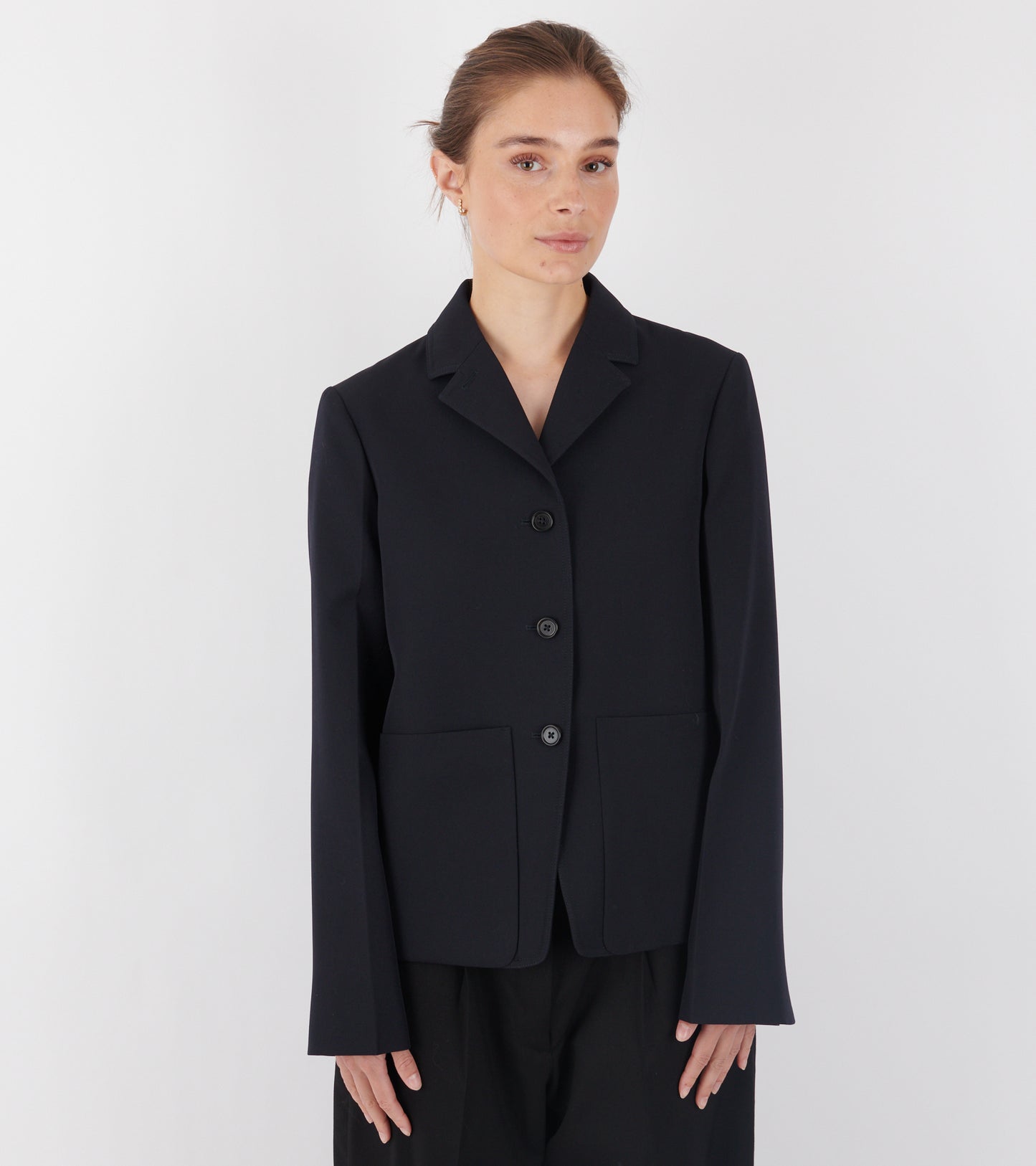 Wool Gabardine Jacket Midnight