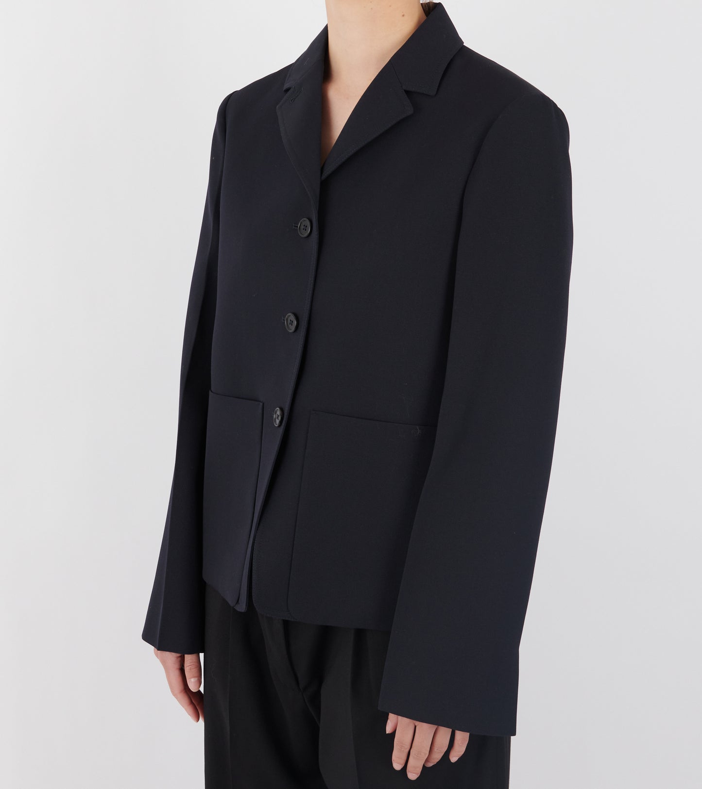 Wool Gabardine Jacket Midnight