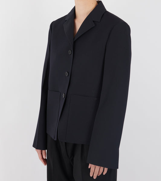 Wool Gabardine Jacket Midnight