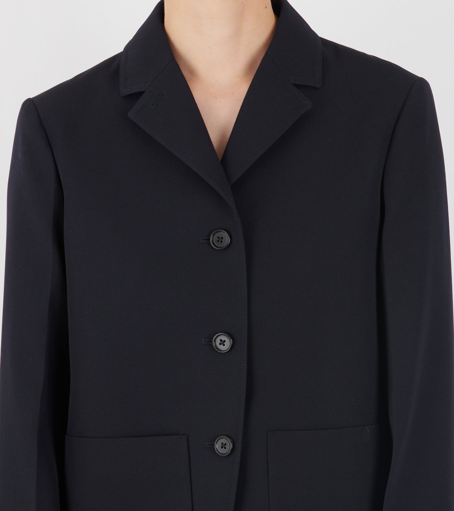 Wool Gabardine Jacket Midnight