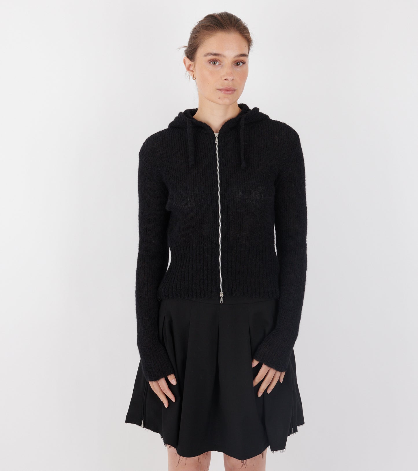 Object Skirt Black Worsted Wool
