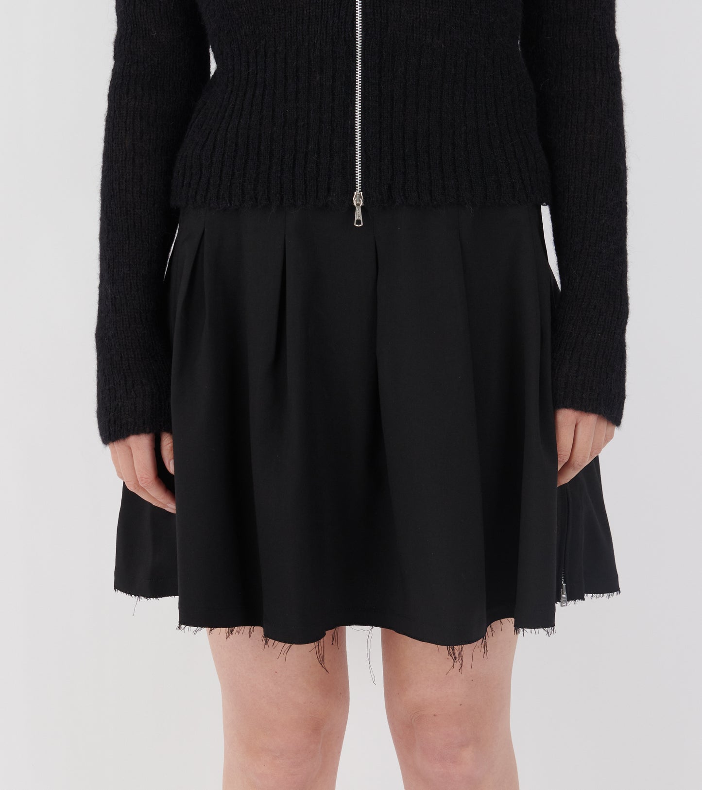 Object Skirt Black Worsted Wool