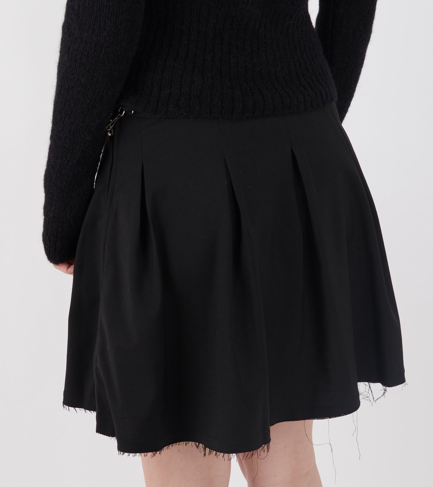 Object Skirt Black Worsted Wool