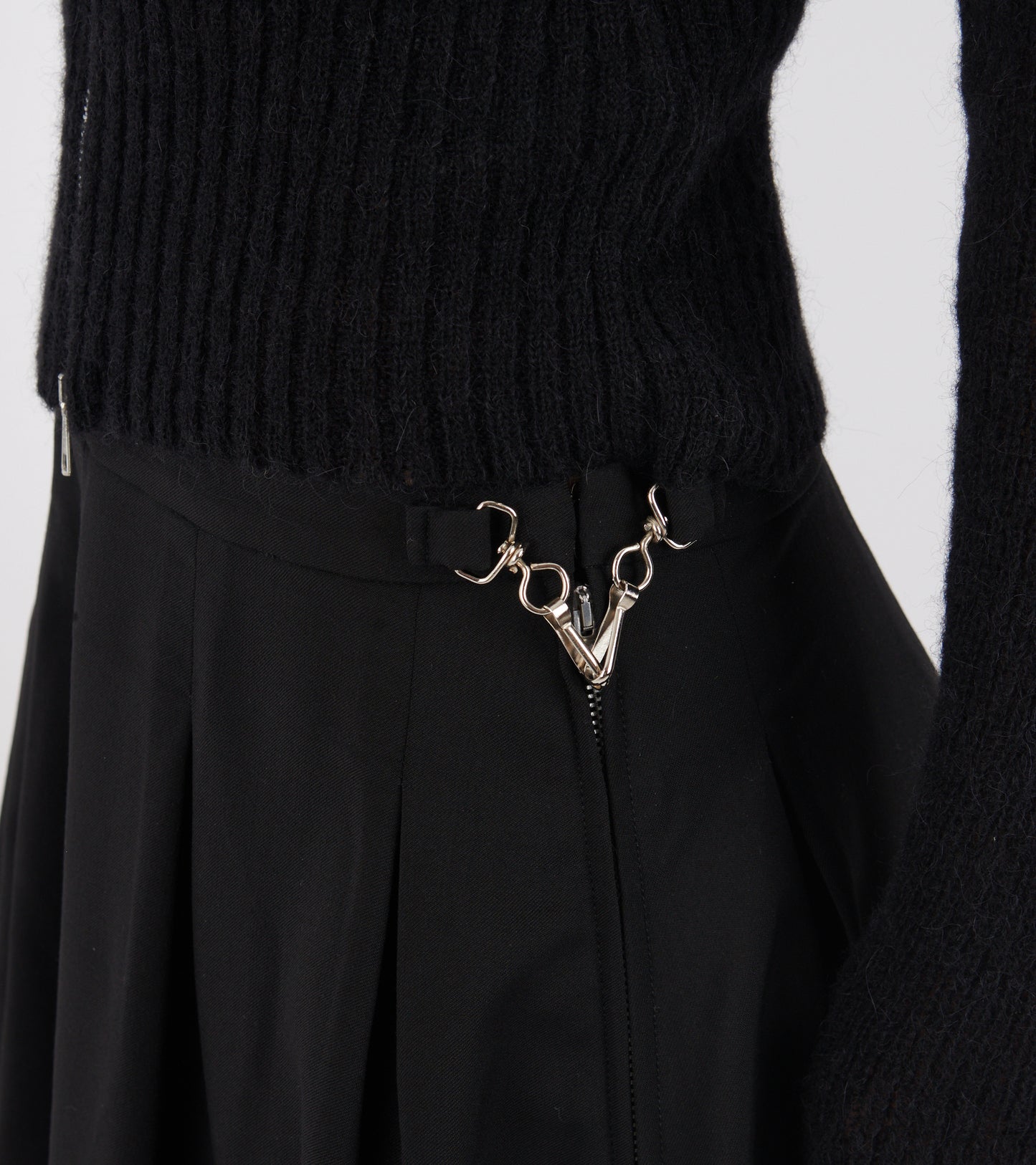 Object Skirt Black Worsted Wool