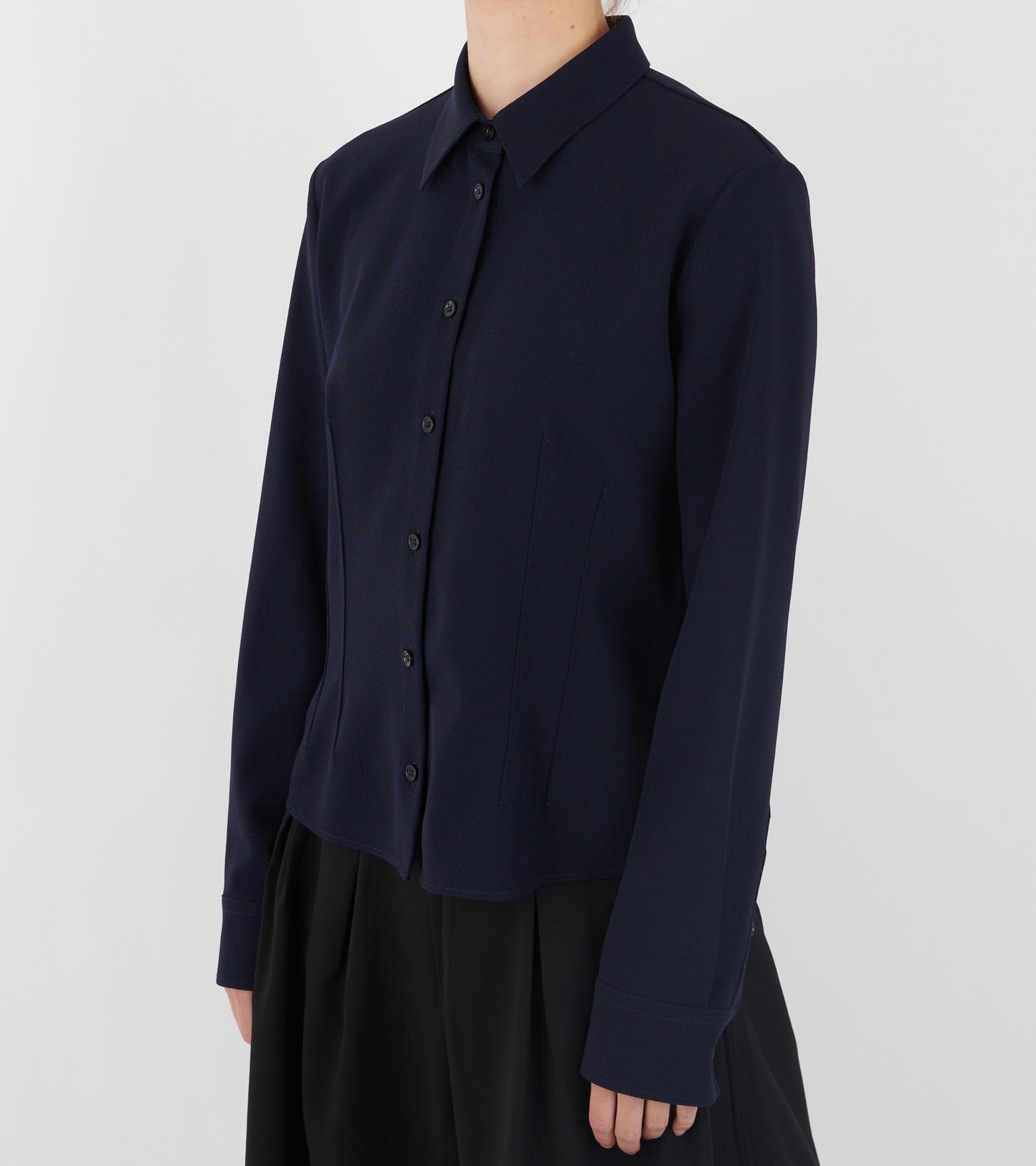 Fluid Wool Sable Shirt Ink
