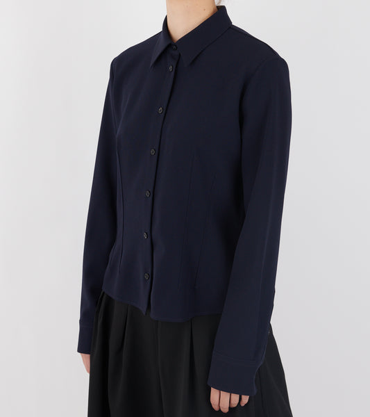 Fluid Wool Sable Shirt Ink