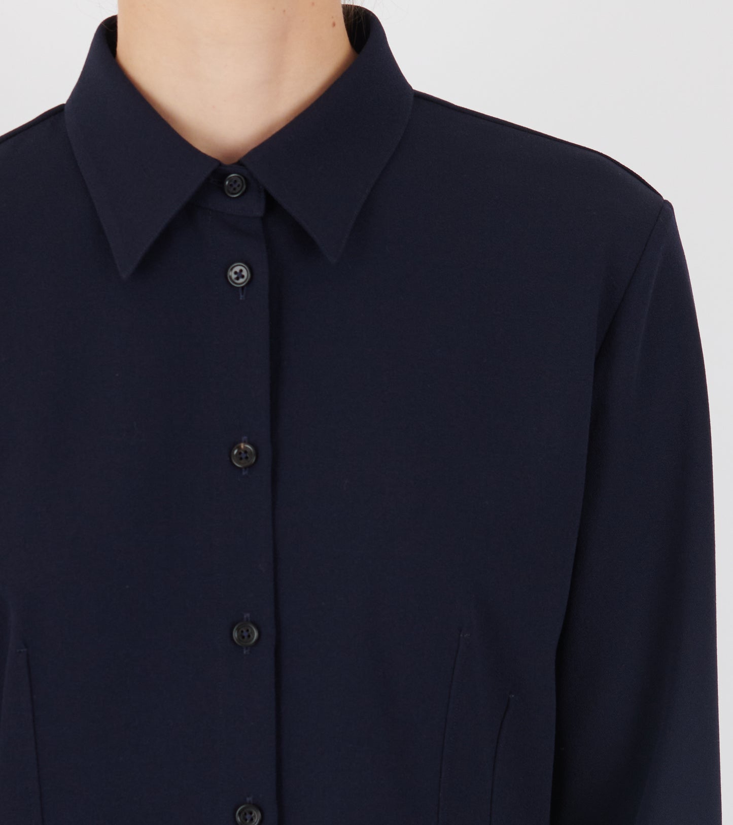 Fluid Wool Sable Shirt Ink
