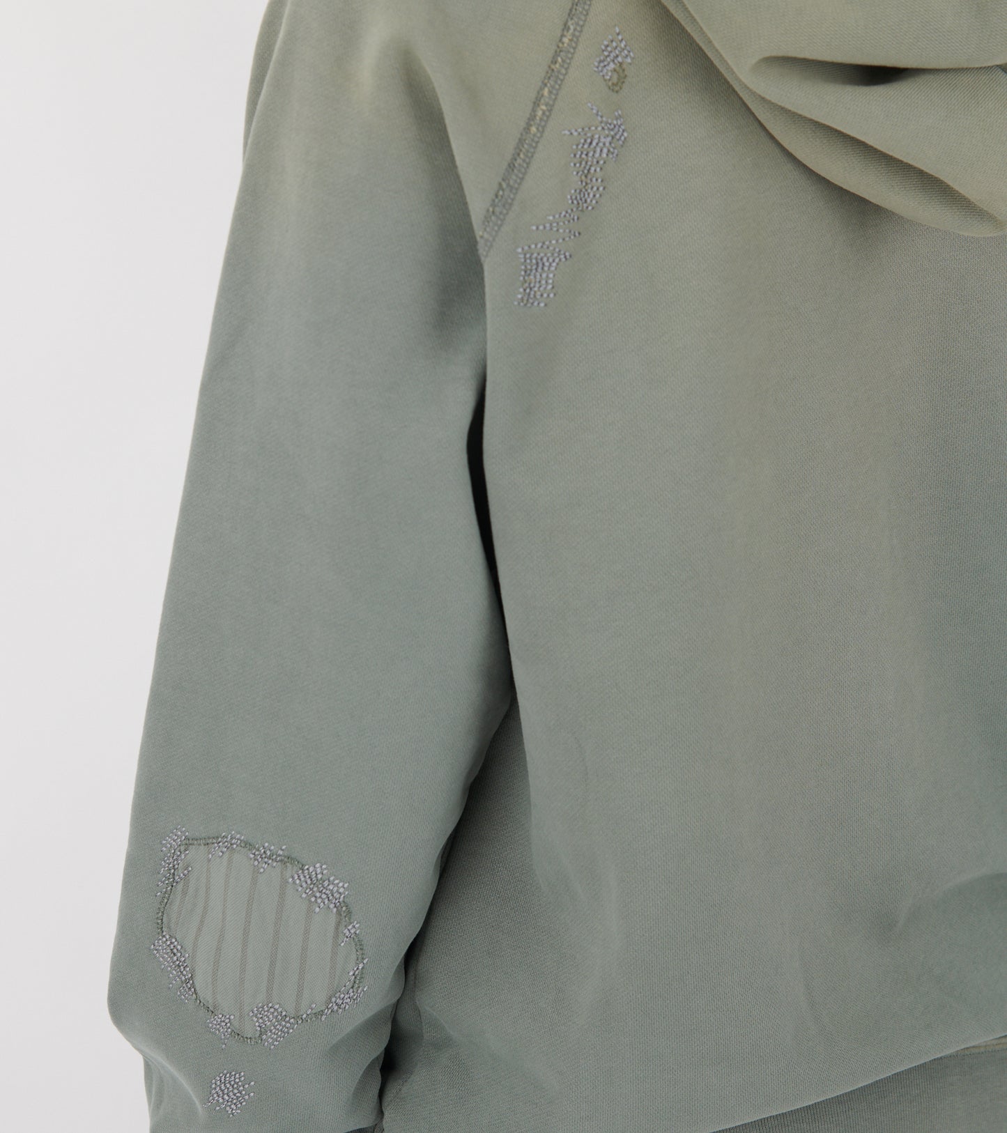 Mended Fleece Hoodie Slate Grey
