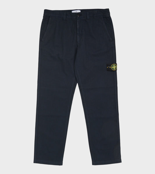 Striped Canvas Pants Navy