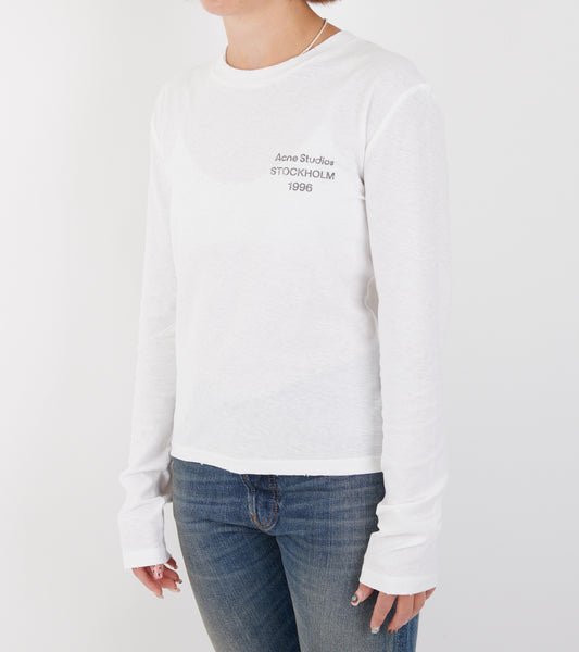 Distressed Logo L/S T-shirt Off-white