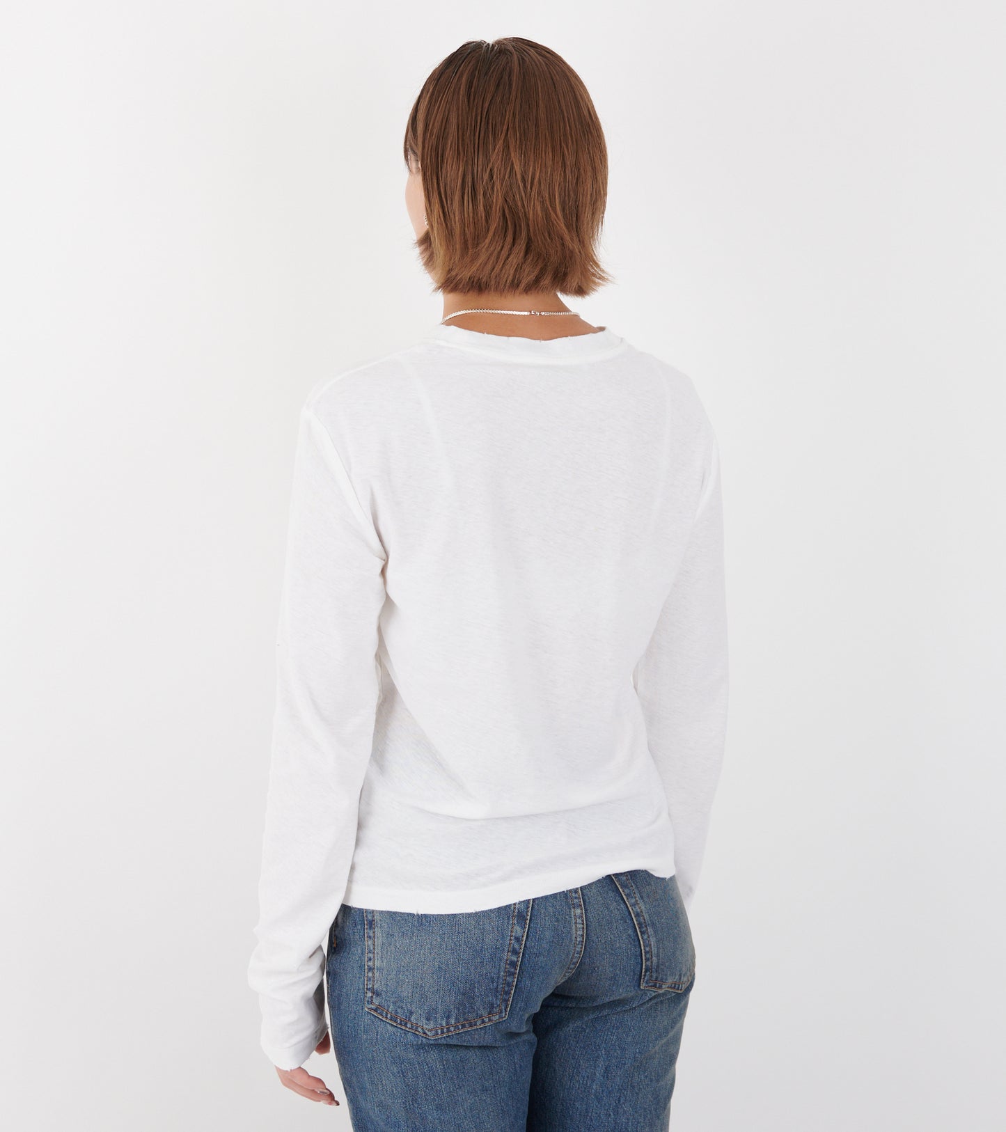 Distressed Logo L/S T-shirt Off-white