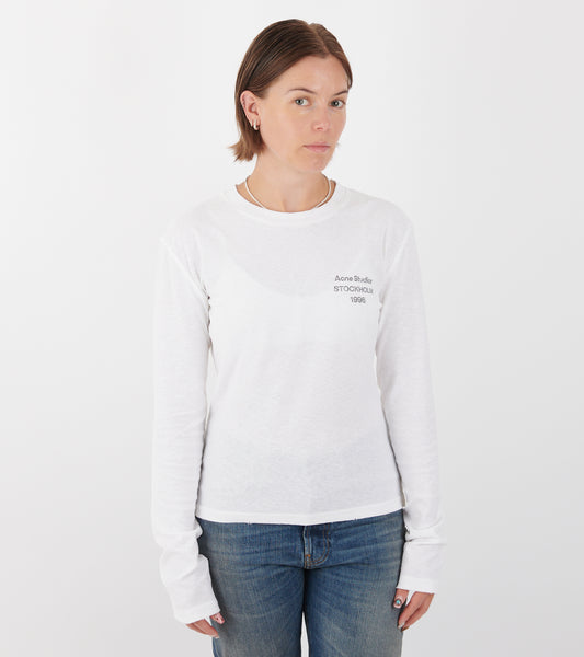 Distressed Logo L/S T-shirt Off-white