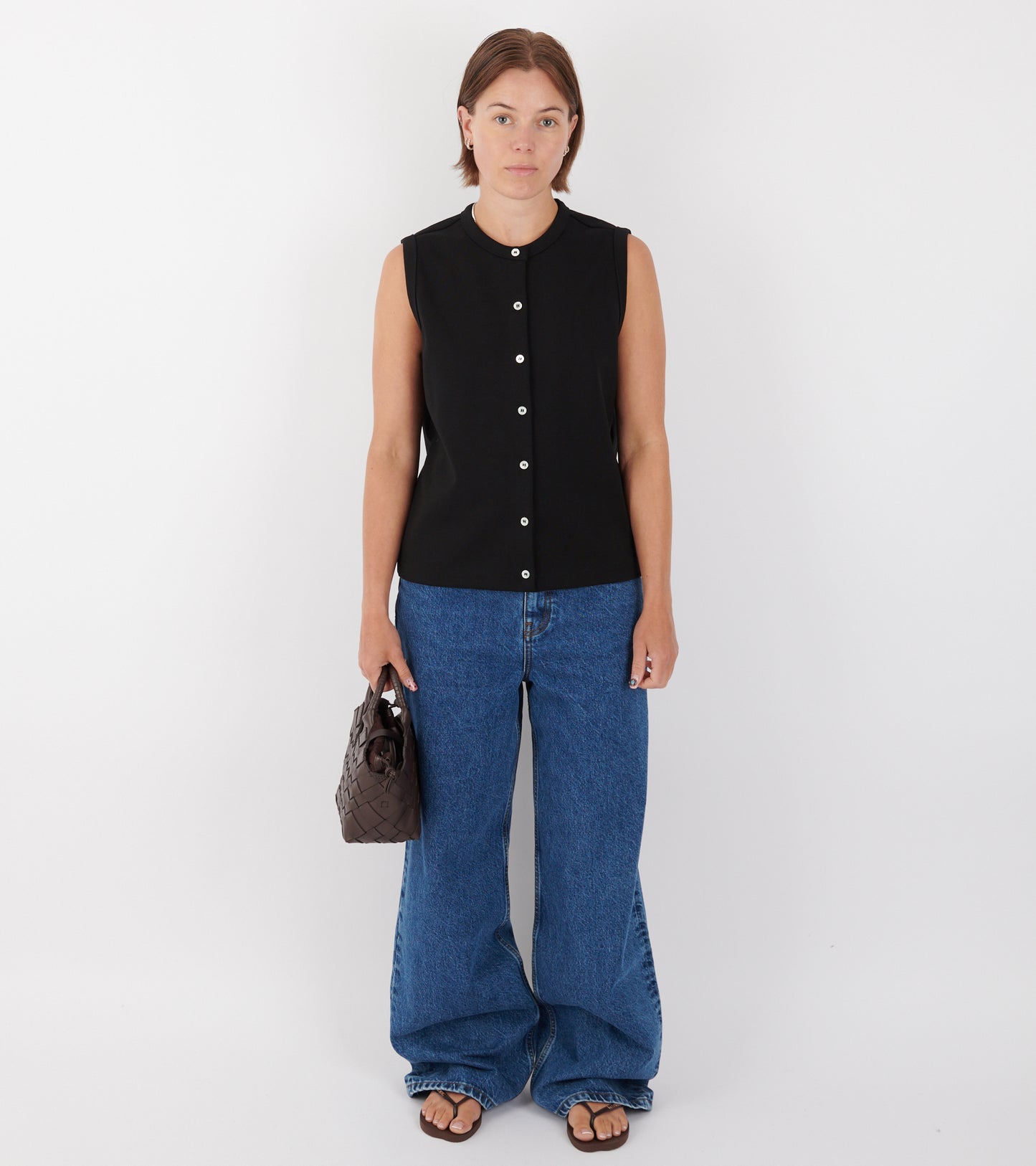 Poppy Sleeveless Cardigan Black