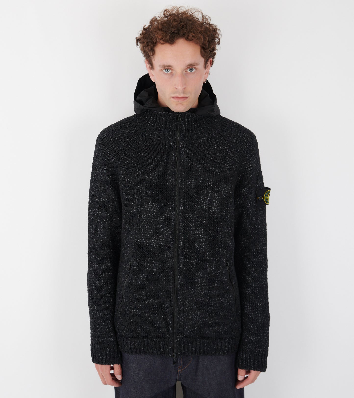 Con Interno Reversible Knit Jacket Black