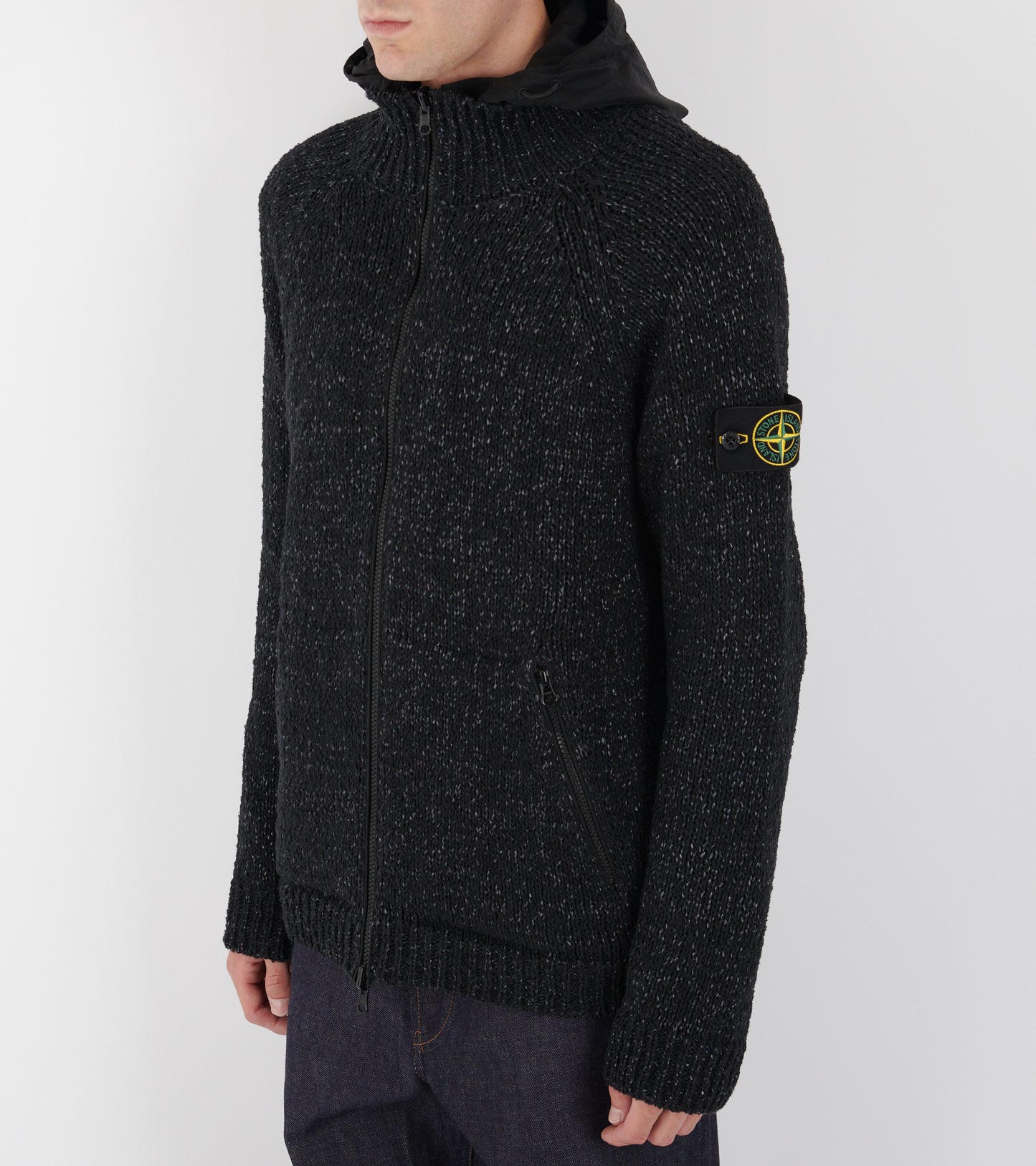 Con Interno Reversible Knit Jacket Black