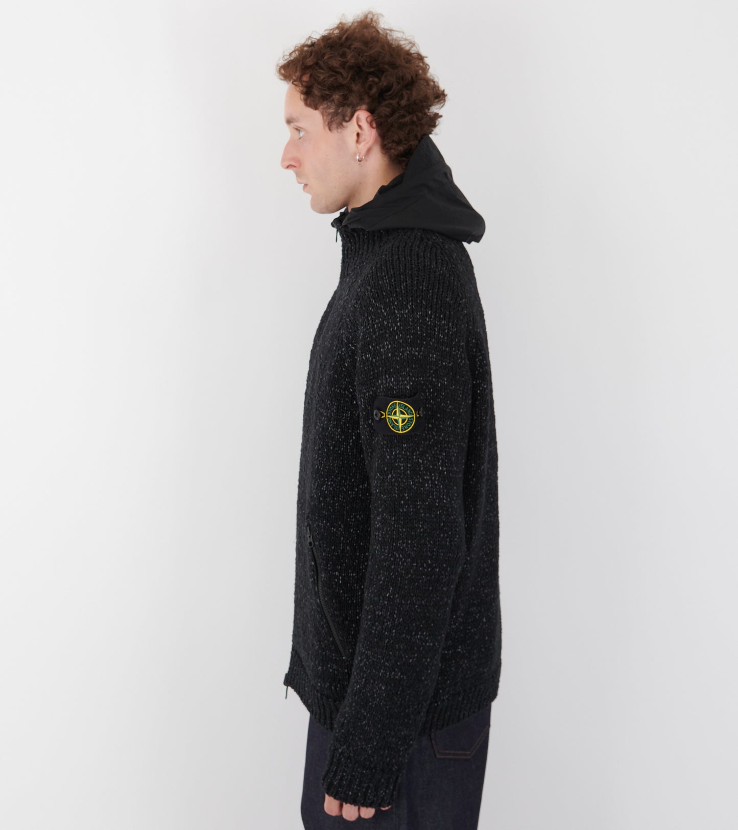 Con Interno Reversible Knit Jacket Black