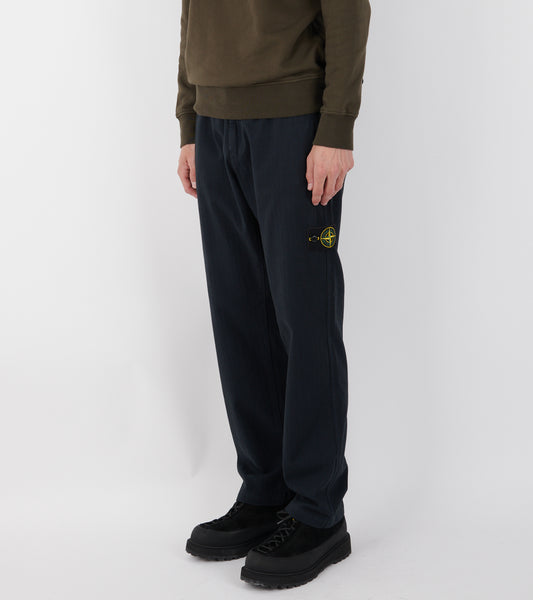 Striped Canvas Pants Navy